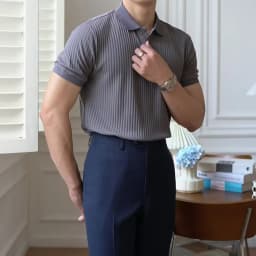 Men's Summer Short-sleeved Polo Slim Casual Sportswear Hundred Stretch Buttons Korean Fashion T-shirt Men's Tops