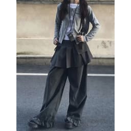 Gothic Harajuku Y2k Wide Leg Pants Women 2025 New Vintage Fake Two Pantalon Femme High Waist Casual Striped Straight Trousers