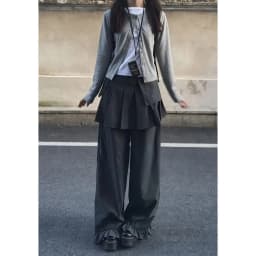 Gothic Harajuku Y2k Wide Leg Pants Women 2025 New Vintage Fake Two Pantalon Femme High Waist Casual Striped Straight Trousers