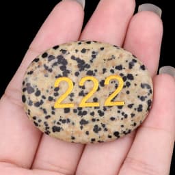 Natural Palm Stone Engraved Numbers Carved Healing Crystals Thumb Worry Stones Polished Agate Gemstone Home Decor Ornament
