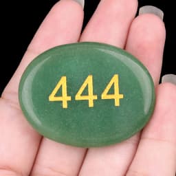 Natural Palm Stone Engraved Numbers Carved Healing Crystals Thumb Worry Stones Polished Agate Gemstone Home Decor Ornament