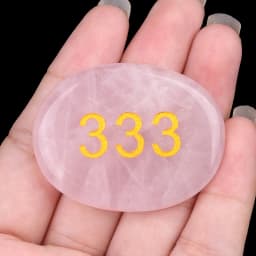 Natural Palm Stone Engraved Numbers Carved Healing Crystals Thumb Worry Stones Polished Agate Gemstone Home Decor Ornament