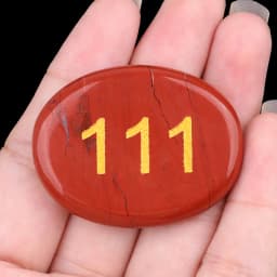 Natural Palm Stone Engraved Numbers Carved Healing Crystals Thumb Worry Stones Polished Agate Gemstone Home Decor Ornament