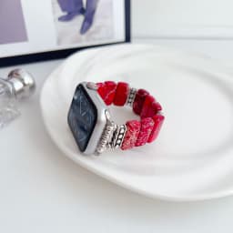 Bracelet Becorative Fancy Link Creative Colorful Natural Stone Design Correa Band For Apple Watch iWatch Strap