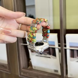 Bracelet Becorative Fancy Link Creative Colorful Natural Stone Design Correa Band For Apple Watch iWatch Strap