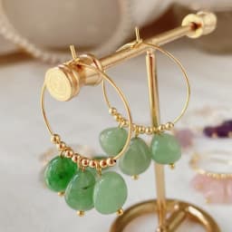 Natural Crystal Earrings for Women Irregular Ore Quartz Citrines Purple Crystal Pearl Tassel Dangle Stainless Steel Hoop Earring