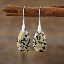 Classic Natural Stones Waterdrop Woman Hook Drop Earrings Ethnic Semiprecious Stone Designer Crystal Jewelry Gifts