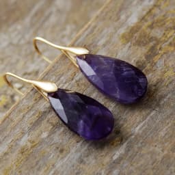 Classic Natural Stones Waterdrop Woman Hook Drop Earrings Ethnic Semiprecious Stone Designer Crystal Jewelry Gifts