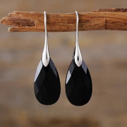 Classic Natural Stones Waterdrop Woman Hook Drop Earrings Ethnic Semiprecious Stone Designer Crystal Jewelry Gifts