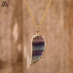 Luxury Flash Labradorite Angel Wing Pendant Necklaces Women Fashion Rainbow Fluorite Choker Necklace Jewelry Gifts Wholesales