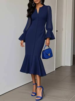 Dresses for Women Slim Long Sleeve V-Neck Women Dress New Package Hip Mermaid Dress Women Vestidos De Verano Mujer 2026 Q6765