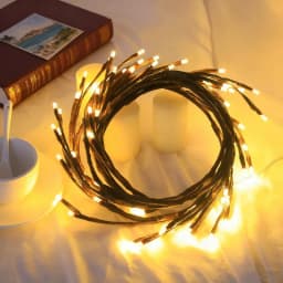144LED Vine Branch String Lights Artificial Willow Vine Light USB Bendable DIY Indoor Decor Lighting for Bedroom Wall Holiday