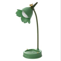 Pink Flower Cute Lamp LED Desk Lamp Table Light Adjustable Touch Rechargeable Battery Night Light for Dorm Reading Table Light