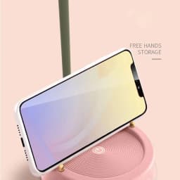 Pink Flower Cute Lamp LED Desk Lamp Table Light Adjustable Touch Rechargeable Battery Night Light for Dorm Reading Table Light