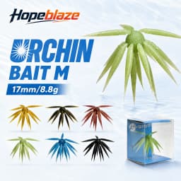 Hopeblaze Coike Sea Urchin Bait M 17mm Star-Shaped Bait-Cluster Soft Lure Elastomer No Weight Morigen Rig Freshwater Bass Pike
