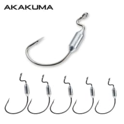 10Pcs Weighted Fishing Hooks 1# 1/0# 2/0# 3/0# 4/0# Offset Wide Gap Worm Hooks Bass Swimbait Hooks for Soft Lures