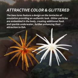 3PCS Dice Fishing Sea Urchin Lures 11cm 8.7g Silicone Worm Silicone Worm Lure Handmade Artificial Tackle.