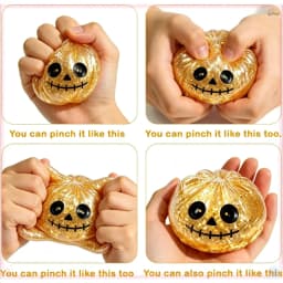 Halloween Simulation Dumpling Pectin Squishy Rebound Soft Squeeze Stress Ball Box Anti-Stress Toy Sensory Blind Box Gift