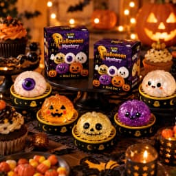 Halloween Simulation Dumpling Pectin Squishy Rebound Soft Squeeze Stress Ball Box Anti-Stress Toy Sensory Blind Box Gift