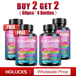 Collagen Complex Supplement with Biotin & Hyaluronic Acid, Hair Skin & Nails Support,Beauty Nutrition Formula for Skin Hydration