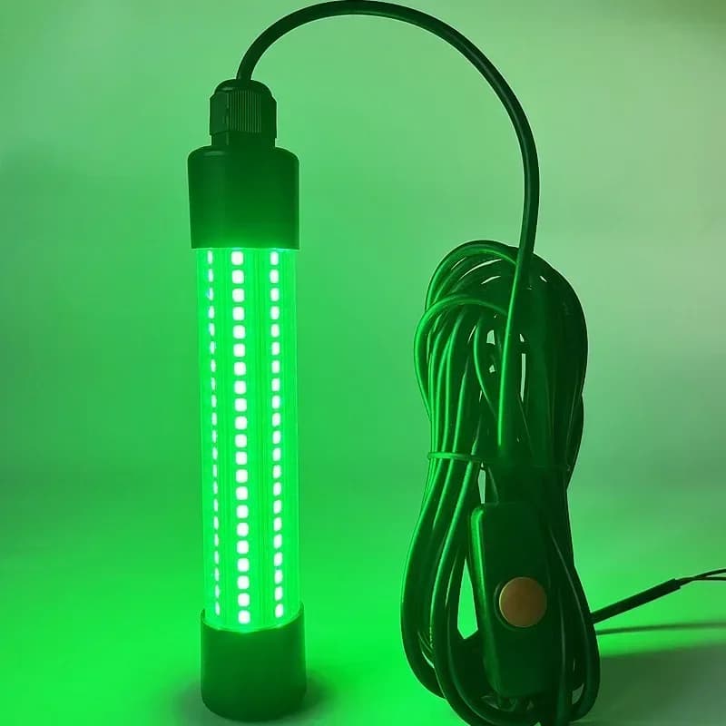 1PC LED Fish Lure Light Set Fish IP68 Waterproof Raft Fishing Copy Net Light Green Light Fishing Supplies Tools Accessories