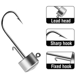20pcs Ned Rig Jig Heads Fishing Hooks Mushroom Head Hooks 2.5-14g High Carbon Steel Fishing Tackle for Soft Plastic Baits