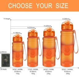 Sports Water Bottles With Time Scale Marker Leakproof Outdoor Shaker Bottle Tritan Plastic Eco-Friendly Drinkware BPA Free