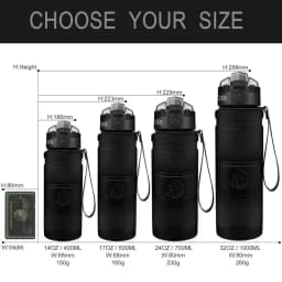 Sports Water Bottles With Time Scale Marker Leakproof Outdoor Shaker Bottle Tritan Plastic Eco-Friendly Drinkware BPA Free