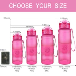 Sports Water Bottles With Time Scale Marker Leakproof Outdoor Shaker Bottle Tritan Plastic Eco-Friendly Drinkware BPA Free