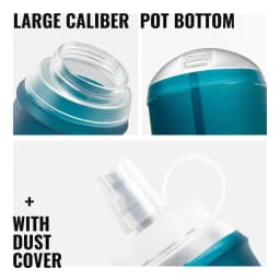 WRELS 500ML TPU Soft Folding Travel Water Bottles BPA-Free Collapsible Sports Flasks Running Hiking Bicycle Fitness Water Bottle