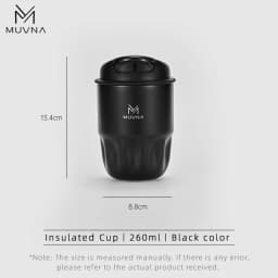 MUVNA Coffee Insulated Cup 260ML/450ML Outdoor Portable Ice Cup Travel Coffee Mug Spill Proof With Lid Car Thermos Cup White
