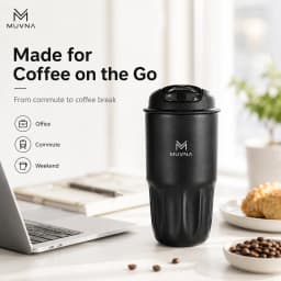 MUVNA Coffee Insulated Cup 260ML/450ML Outdoor Portable Ice Cup Travel Coffee Mug Spill Proof With Lid Car Thermos Cup White