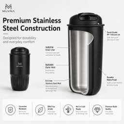MUVNA Coffee Insulated Cup 260ML/450ML Outdoor Portable Ice Cup Travel Coffee Mug Spill Proof With Lid Car Thermos Cup White