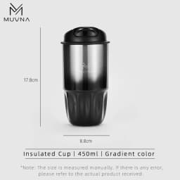 MUVNA Coffee Insulated Cup 260ML/450ML Outdoor Portable Ice Cup Travel Coffee Mug Spill Proof With Lid Car Thermos Cup White