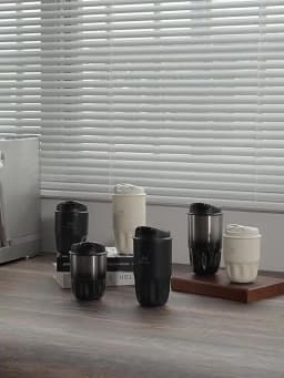 MUVNA Coffee Insulated Cup 260ML/450ML Outdoor Portable Ice Cup Travel Coffee Mug Spill Proof With Lid Car Thermos Cup White