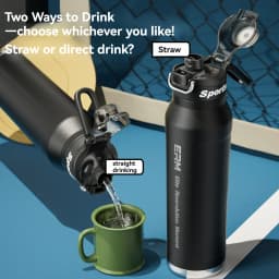 Stainless Steel Water Bottle Cycling Tumble Insulated Cold And Hot Flasks Double Wall Portable With Handle Sports Outdoor Cup