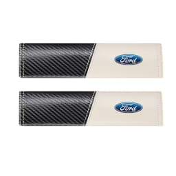 2pcs Seat Belt Covers Car Safety Belts Cover Auto Accessories For Ford Mustang Foose Explorer Mondeo Shelby Fiesta Focus Fusion