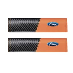 2pcs Seat Belt Covers Car Safety Belts Cover Auto Accessories For Ford Mustang Foose Explorer Mondeo Shelby Fiesta Focus Fusion