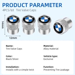 Lightweight Portable Metal Aluminum Alloy Car Tire Valve Cap Wheel Stem Rim Protector For BMW M Performance E46 E90 E60 E92 E91