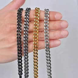 Vnox 18cm/20cm/22cm Stainless Steel Bold Cuban Bracelets for Men Women,6mm/8mm/10mm/12mm Width Miami Curb Links Wristband Gift