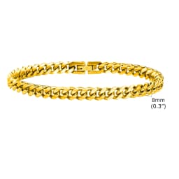 Vnox 18cm/20cm/22cm Stainless Steel Bold Cuban Bracelets for Men Women,6mm/8mm/10mm/12mm Width Miami Curb Links Wristband Gift