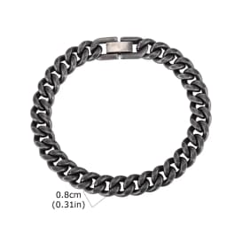Vnox 18cm/20cm/22cm Stainless Steel Bold Cuban Bracelets for Men Women,6mm/8mm/10mm/12mm Width Miami Curb Links Wristband Gift