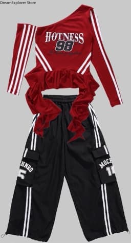 Girls Hip Hop Off Shoulder Crop Top puff Skirts Cargo Pants Child Streetwear Girl Group Costumes Kids K-pop Dance Clothes Sets