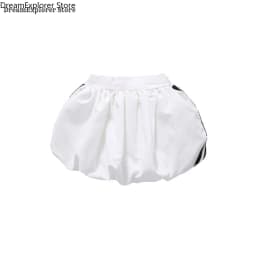 Girls Hip Hop Off Shoulder Crop Top puff Skirts Cargo Pants Child Streetwear Girl Group Costumes Kids K-pop Dance Clothes Sets