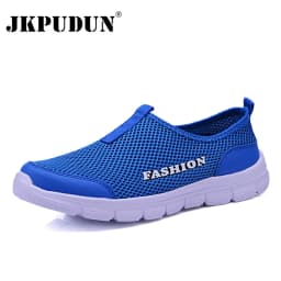 JKPUDUN Unisex Summer Breathable Mesh Men Shoes Lightweight Sneakers Men Fashion Casual Male Shoes Brand Designer Mens Loafers