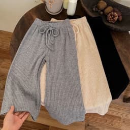 Spring Autumn Girls Solid Color Korean Casual Pants Fashion Children Elastic Wide Leg Pant Simple Versatile Baby Trousers