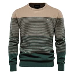 AIOPESON Brand Cotton Sweater Men Fashion Casual O-Neck Spliced Pullovers Knitted Sweater Male New Winter Warm Mens Sweaters