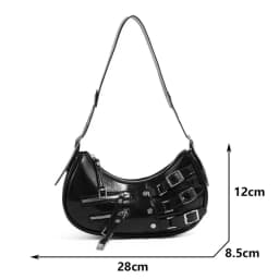 Vintage PU Leather Shoulder Bags For Women Y2K Trendy Cool American Motorcycle Bag 2026 Hot Sale Bags for Women Designer Handbag