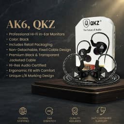 QKZ Gaming Earbuds with Mic Universal 3.5mm Jack HiFi Sport Headphones in Ear Earphones for Running Stereo Bass Music Headset