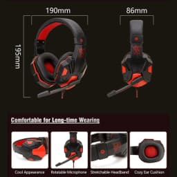 Gaming Headphones 3.5mm Wired PC Bass Stereo Gamer Headset Phone Laptop Earphone Helmet With Microphone For PS4 Xbox One Switch